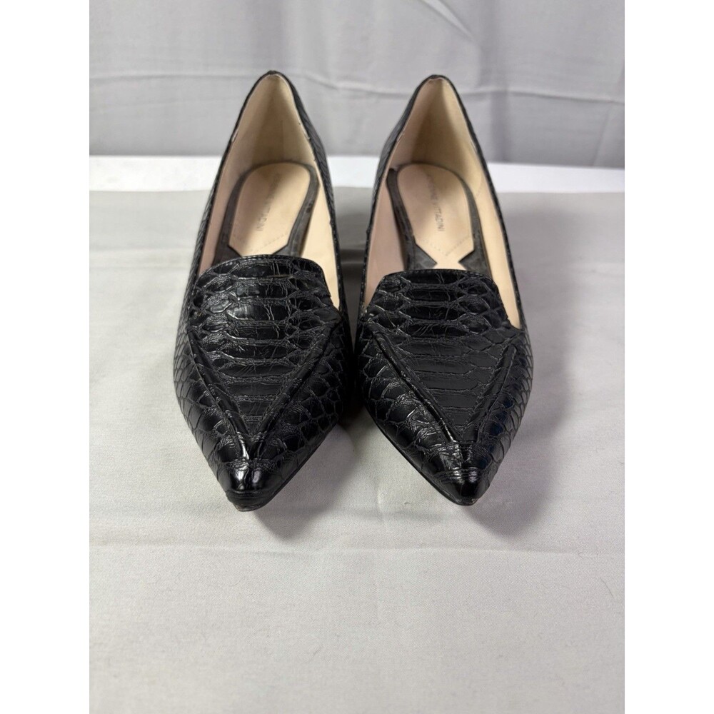 Adrienne Vittadini Womens Black Animal Print Dress Shoes Size US 8.5M 1.5 Heel - Picture 2 of 11
